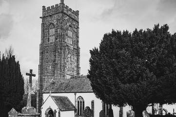 British parish church and yew tree