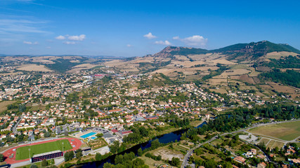 Aerial view of Millau and the Gorges du Tarn