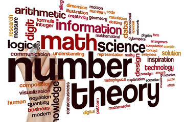 Number theory word cloud