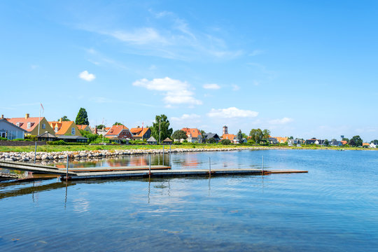 Beautiful view of a small sea town. Dragor. Denmark.