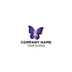 G butterfly logo design vector