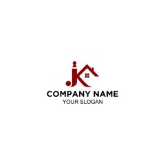 J and K real estate logo design