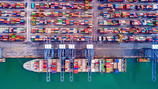   4K Time lapse industry logistics seaport