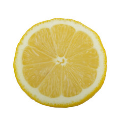 half of fresh lemon isolated on white background