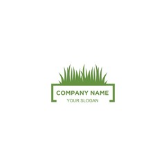 simple lawn care logo design