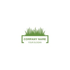 simple lawn care logo design