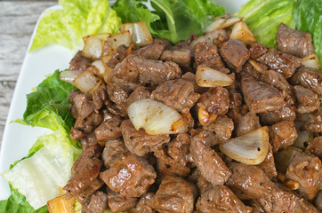 Sauteed diced beef, Vietnamese style