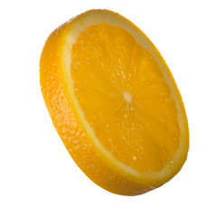fresh lemon slice  isolated on white  background