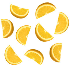 set fresh lemon isolated on white background