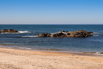 Atlantic ocean beach, Porto, Portugal