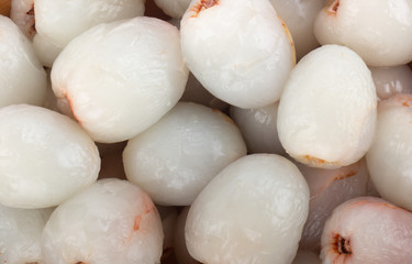 pink fresh peeled  lychee background