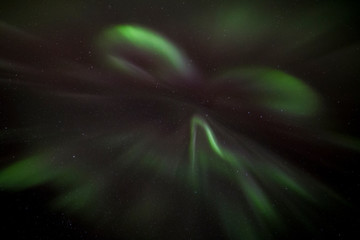 Fototapeta na wymiar powerfull northern light in Tromso 