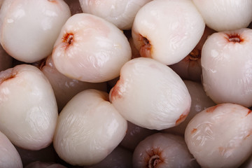 pink fresh peeled  lychee background