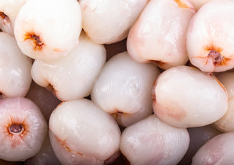 pink fresh peeled  lychee background