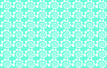 Background seamless pattern made of geometric spiral heart pattern. Vector illustration