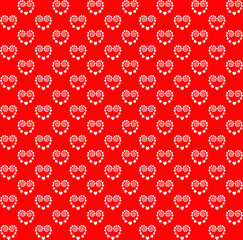 Background seamless pattern made of geometric spiral heart pattern. Vector illustration