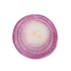 ring of red onion isolated on white background