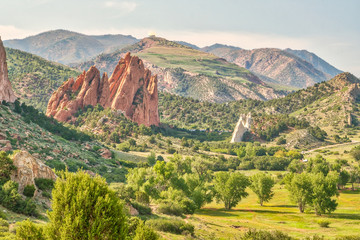 Fototapeta na wymiar Amazing landscape view at Garden of The Gods in Colorado Springs