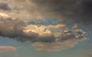 Sky with gray clouds background