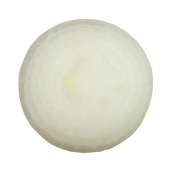 half of fresh white onion isolated on backgound