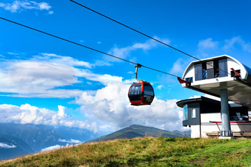 Mountain station of the panoramic railway Hollersbach.