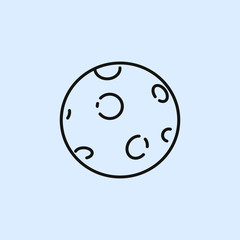 moon icon. elements of space icon. signs, symbols collection, simple icon for websites, web design, mobile app