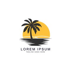 Fototapeta premium coconut tree logo template