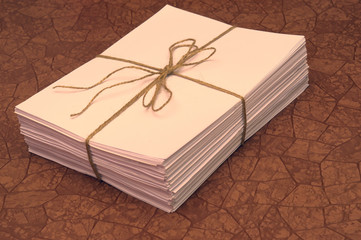 Paper tied with a rope - toned