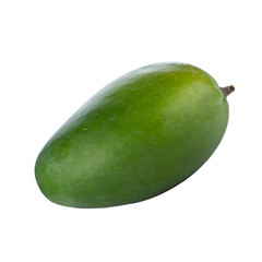green mango isolated on white background