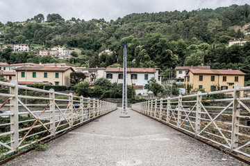 Cable-stayed bridge over the Vezza river - Seravezza