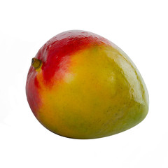 red yellow mango isolated on white background
