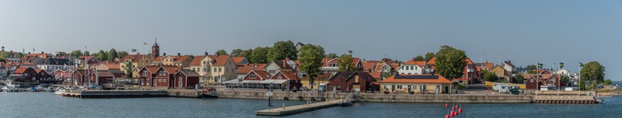 View over the harbour of the town Öregrund in the archipelago north of Stockholm