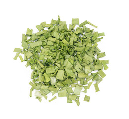 Dry Chive or Dehydrated Green Spring Onion Iisolated