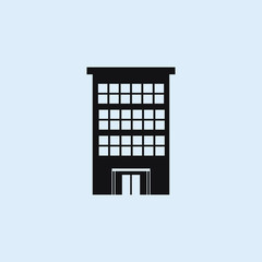 office building flat icon. Elements of buildings illustration icons. Signs, symbols can be used for web, logo, mobile app, UI, UX on sky background