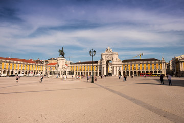 Fototapeta na wymiar Commerce Square in Lisbon. Portugal, Lisboa