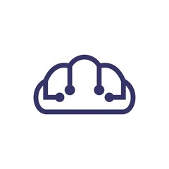 Obraz premium brain logo template