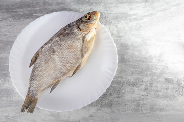 dried bream. against the general background. there is a tint. plate