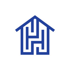 home with initial H logo template