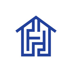 home with initial H logo template