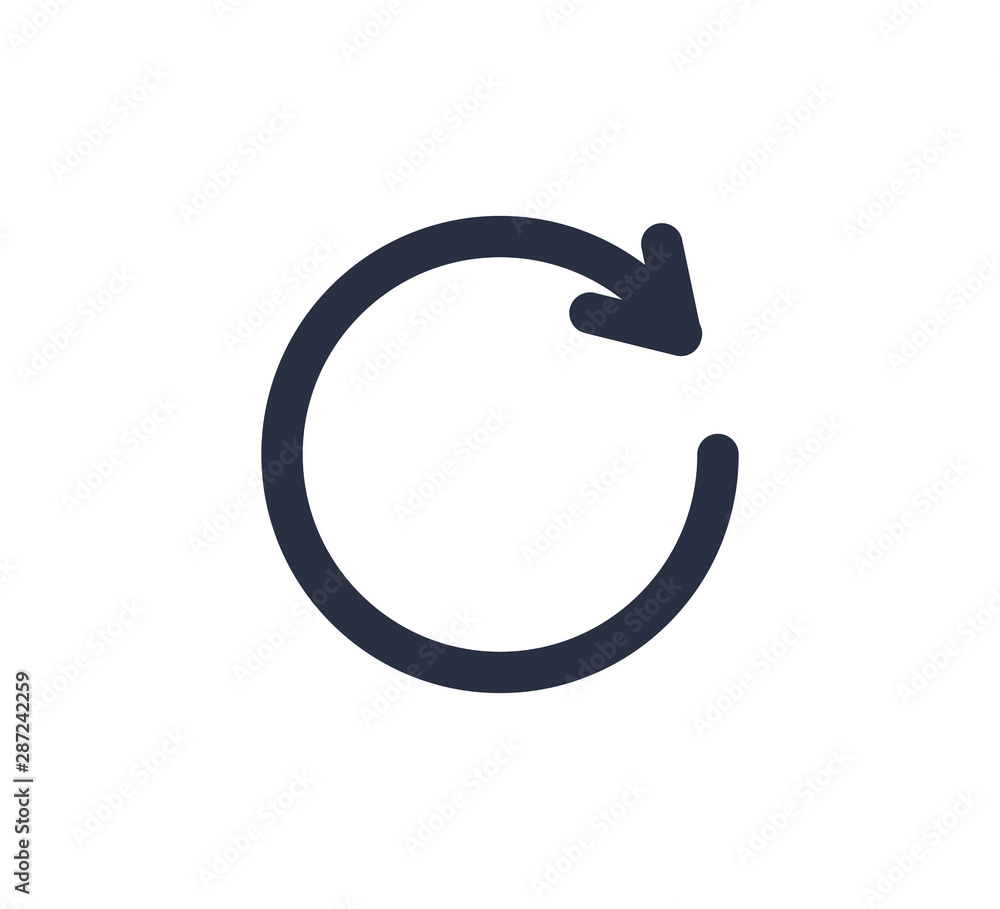 Aufkleber rotation icon vector. repeat or reload symbol icon illustration. rotate arrow logo design inspiratio