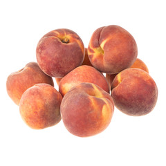 heap fresh peach isolated on white background