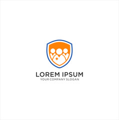 Medical Social Group Logo Design Template Element Stock Vector , HealthCare Community Logo Design . 