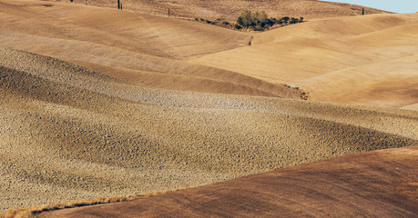 Beautiful Tuscan hills is autumn.
