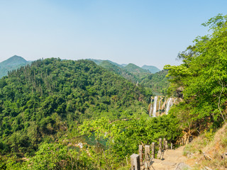 Fototapeta na wymiar Nine Dragon waterfalls near the City of Luoping (Yunnan Province - China).