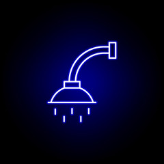 shower line neon icon. Elements of Beauty and Cosmetics illustration icon. Signs and symbols can be used for web, logo, mobile app, UI, UX