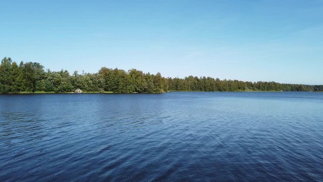 Tranquil lakescape in lake Pyhajarvi, Nokia, Finland