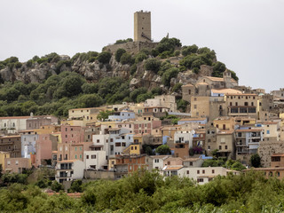 Posada Castle on a hill in Sardinia