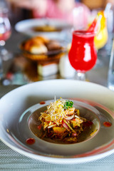 Green salad served for lunch