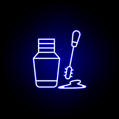 mascara line neon icon. Elements of Beauty and Cosmetics illustration icon. Signs and symbols can be used for web, logo, mobile app, UI, UX
