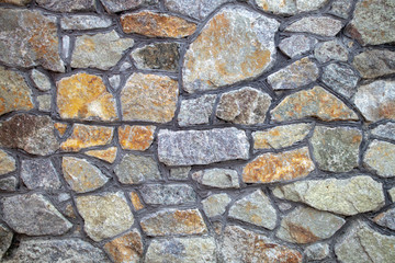 gray granite masonry wall front view